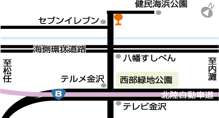 地図：北日本観光バス 佐奇森車庫