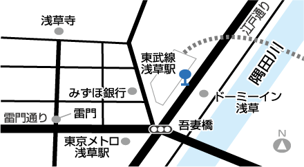 地図：浅草駅前（東武鉄道）